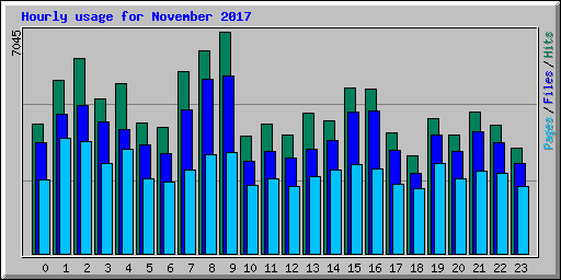 Hourly usage for November 2017